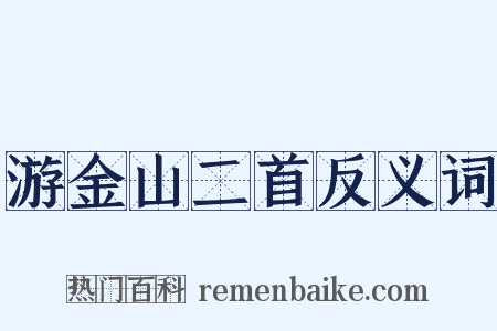 游金山二首反义词是什么意思的图片